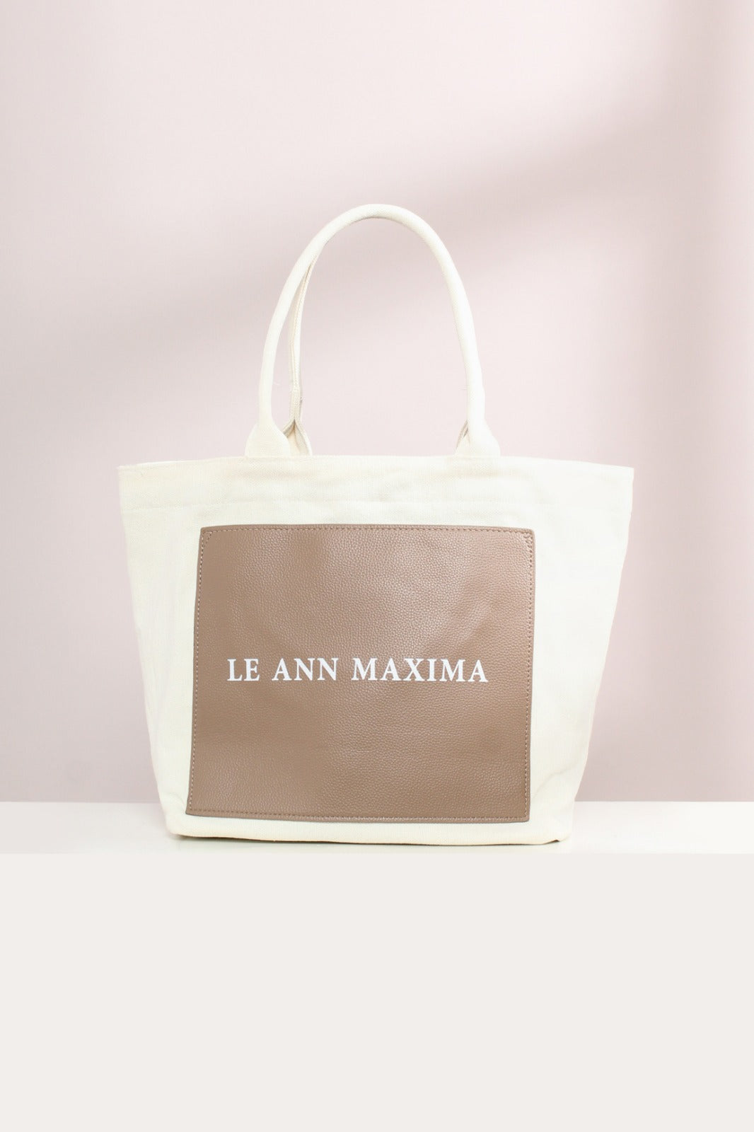 (Free Items) Le Ann Maxima White & Brown Shopping Bag (Not For Sale)