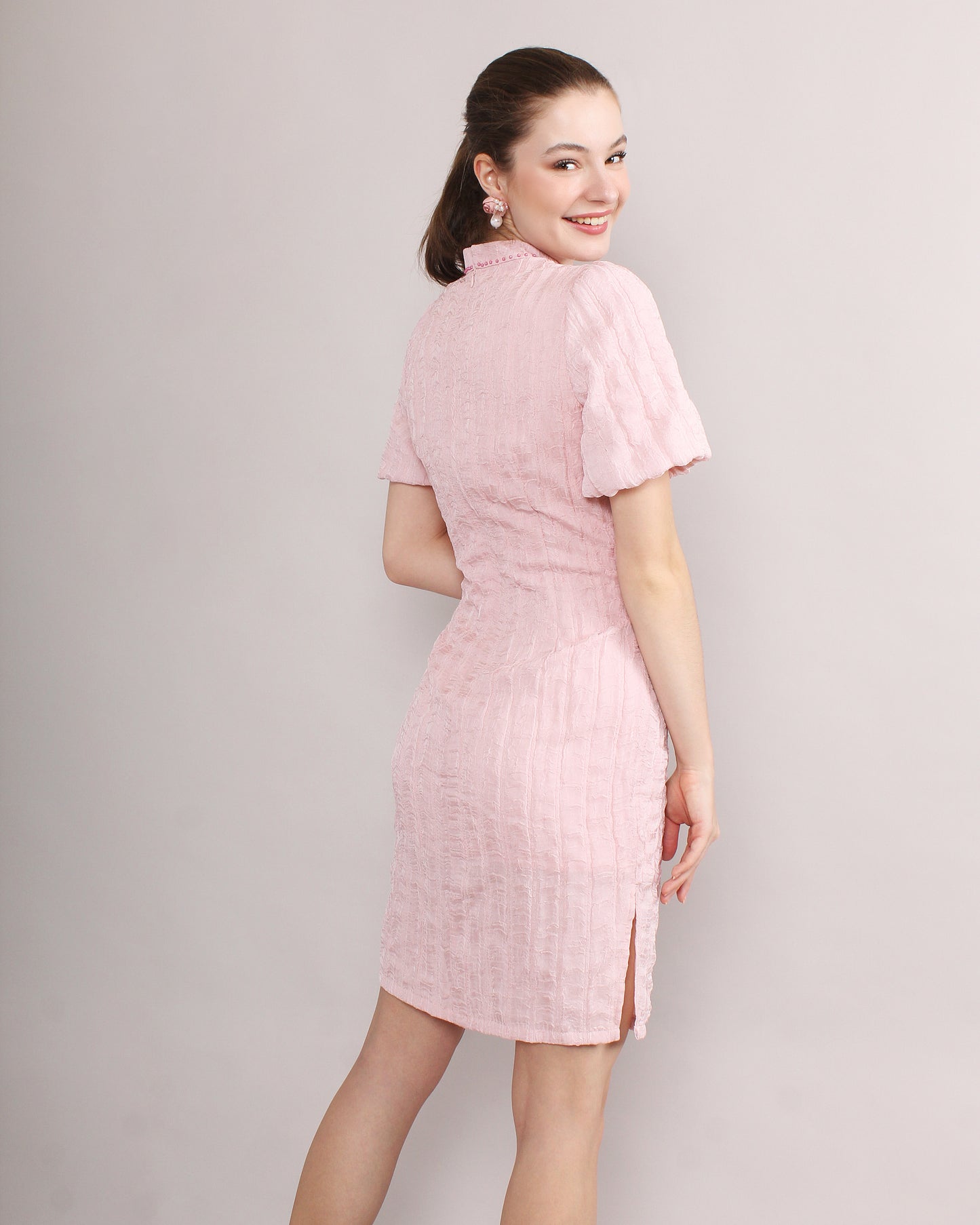 Orla Modern Qi Pao Mandarin Collar Keyhole Dress