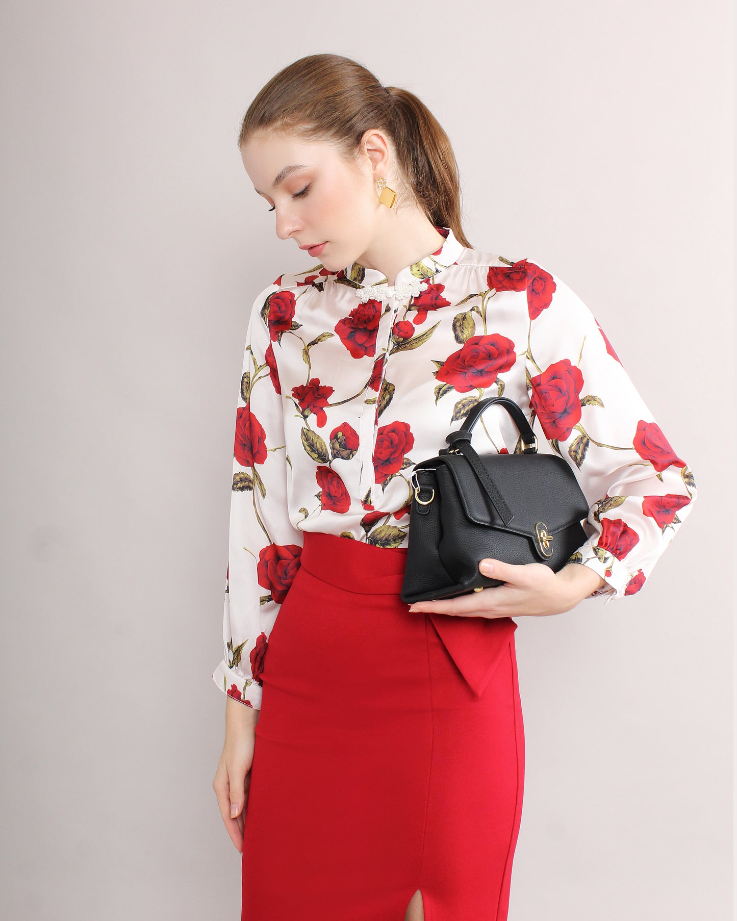 Dorothy Chinese Frog Button Knot Blouse