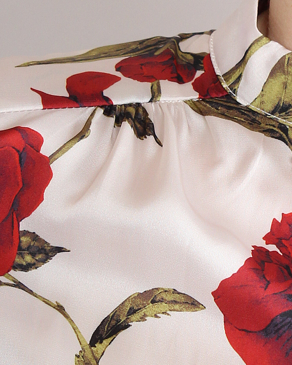 Dorothy Chinese Frog Button Knot Blouse