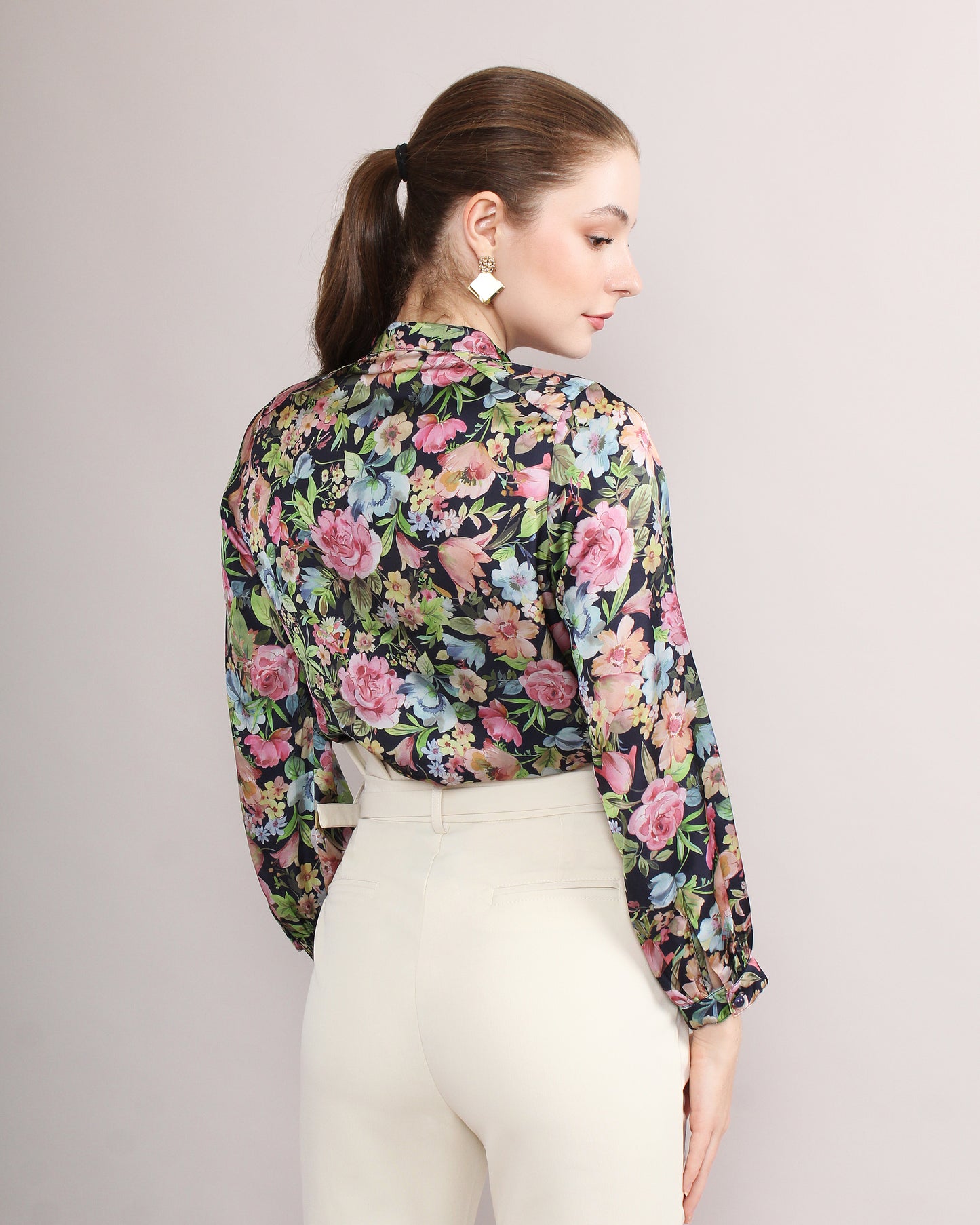 Dorothy Chinese Frog Button Knot Blouse