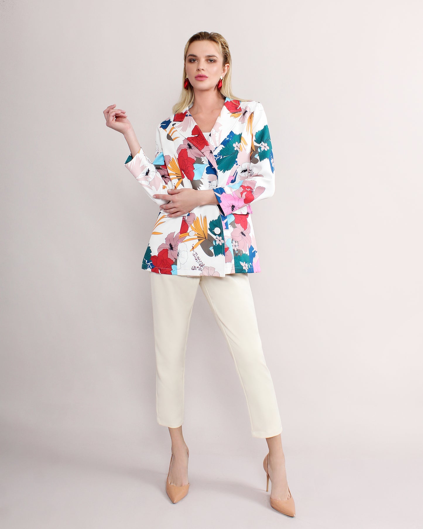 Reagan Double Button Belted Blazer