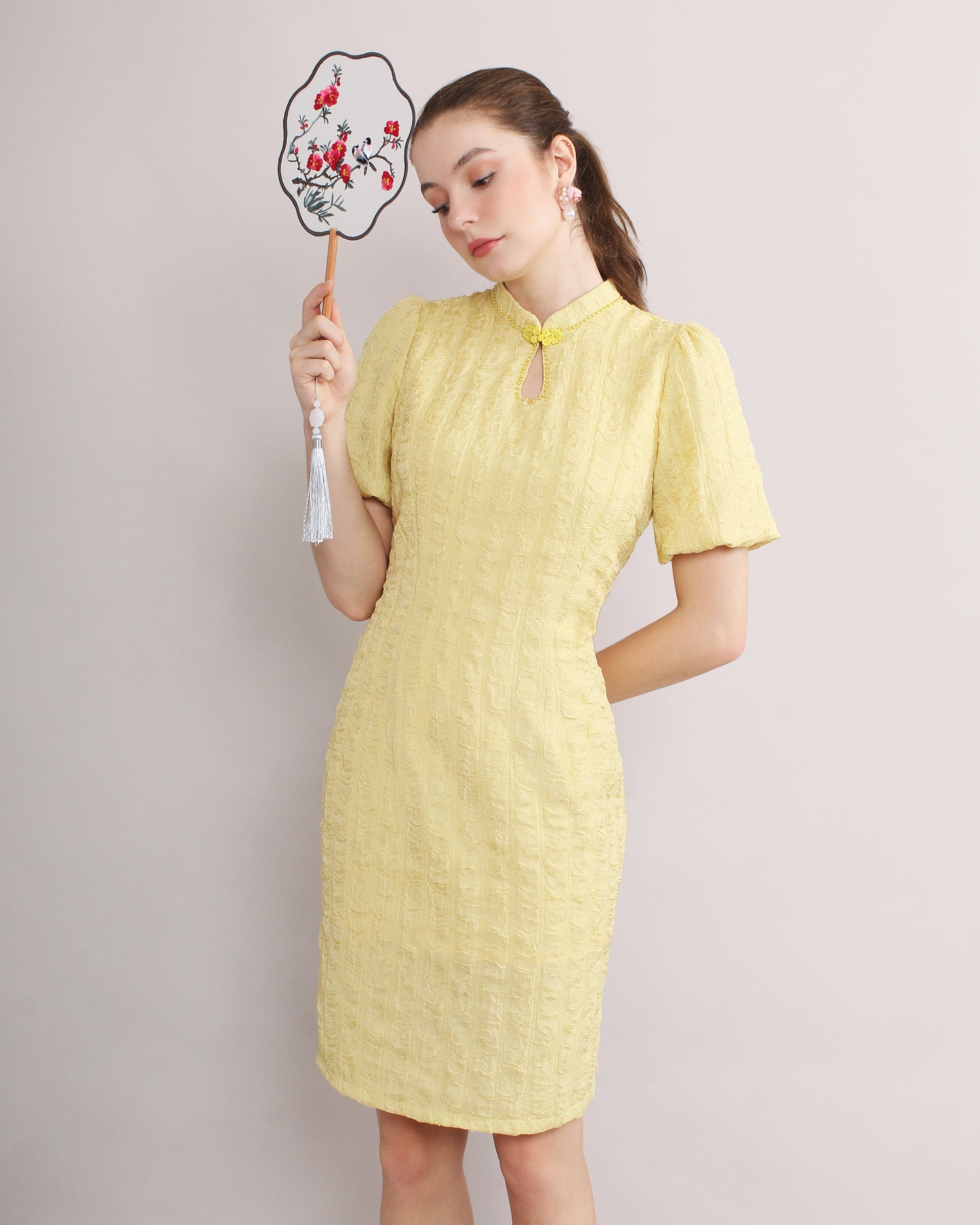 Orla Modern Qi Pao Mandarin Collar Keyhole Dress