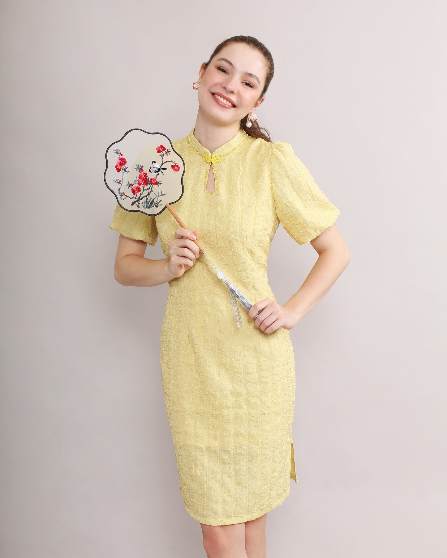 Orla Modern Qi Pao Mandarin Collar Keyhole Dress