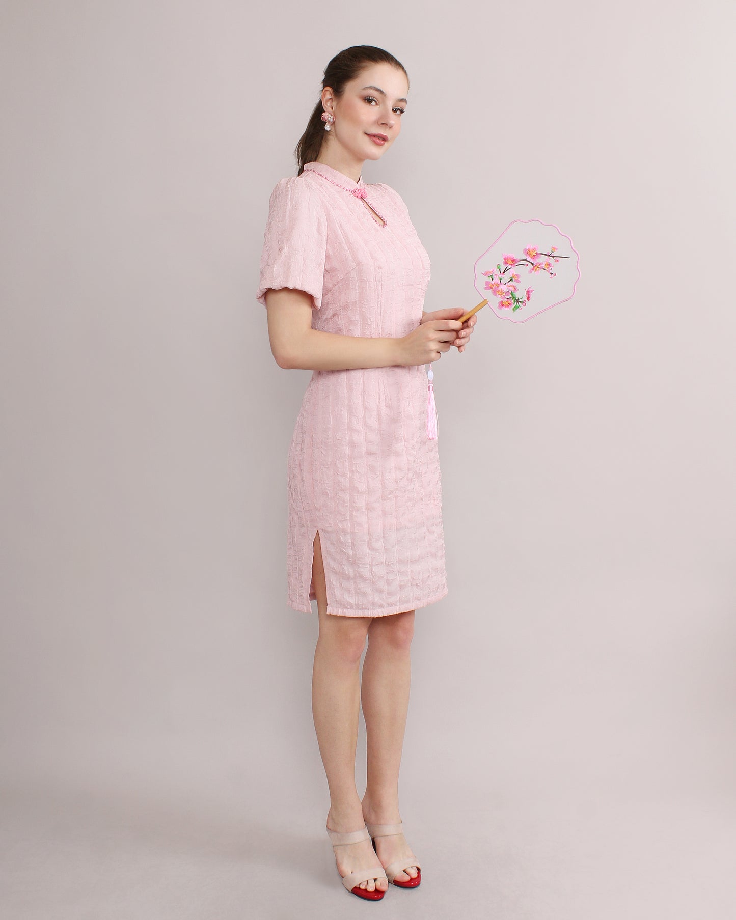 Orla Modern Qi Pao Mandarin Collar Keyhole Dress