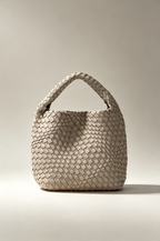 Faux Leather Woven Bag