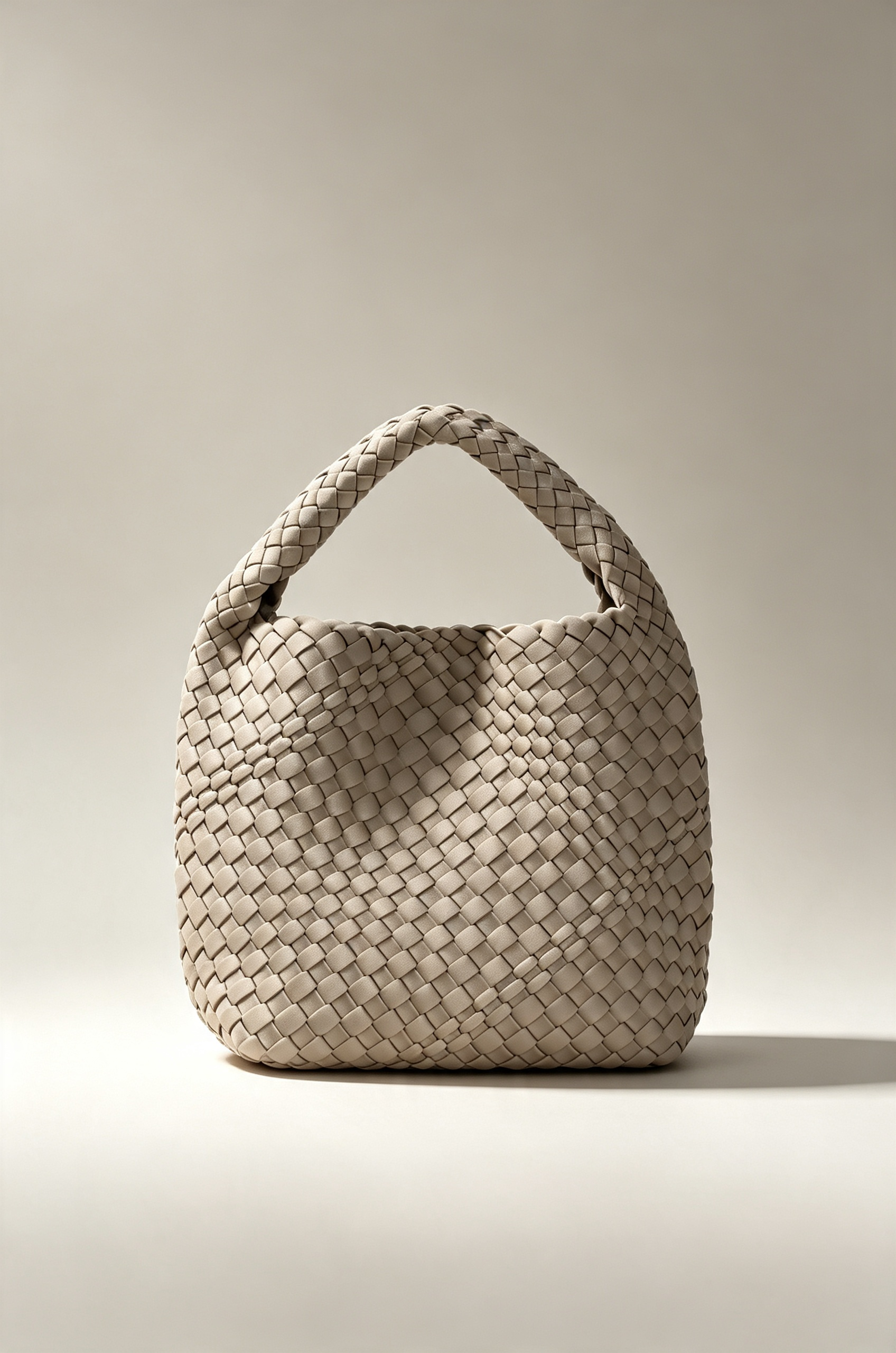 Faux Leather Woven Bag