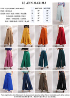 Front Slit Wide Leg Pants
