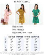 Belted Button Down Shift Dress