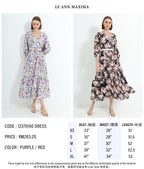 Floral V Neck Maxi Dress
