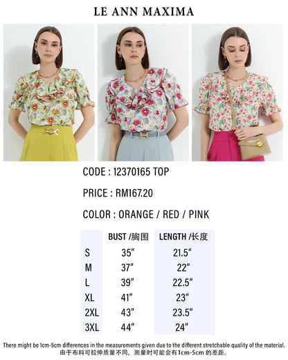 Amarantha Two-Tier Ruffles Blouse