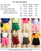 Tailored High Waist Cotton Shorts
