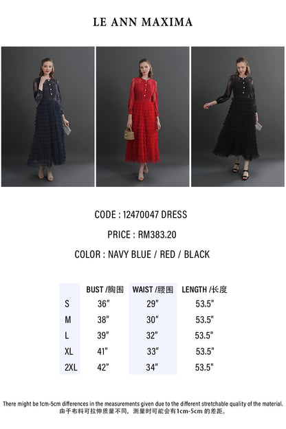 Mira Lace Tiered Midaxi Dress