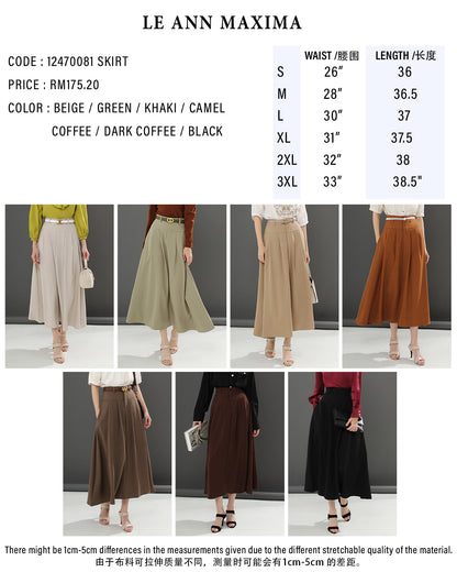 High Waist Tailored Maxi Skirt