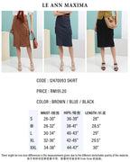 Denim Pocket Midi Skirt