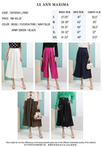 Textured Pleated Wide-Leg Pants