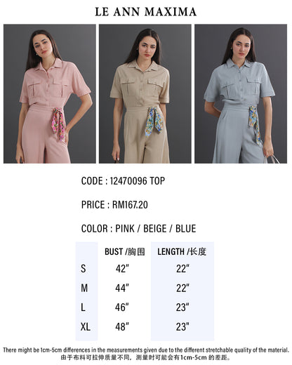 Celeste Collar Linen Top