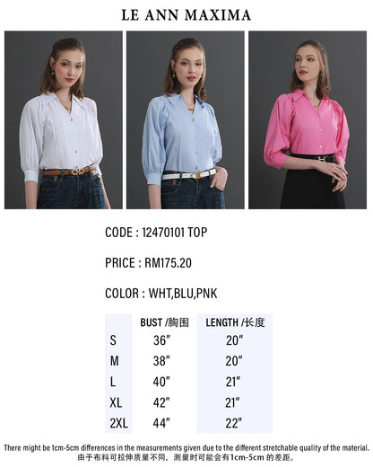 Collar Buttoned Blouse