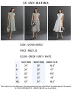 Roberta V-Neck Collar Flare Midi Dress