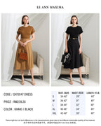 Elyse Contrast Knit & Flare Midi Dress