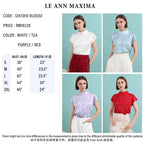 Satin Jacquard Mandarin Collar Top