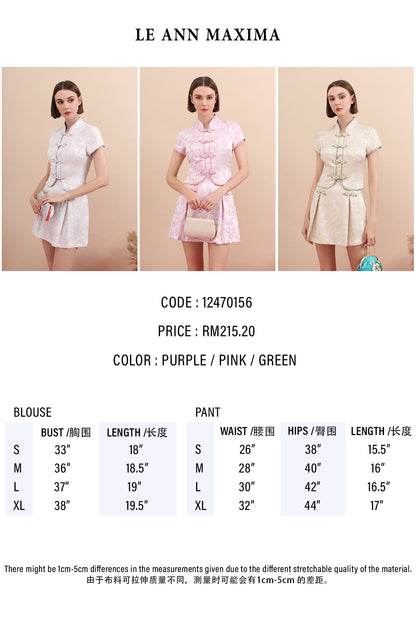 Regal Jacquard Cheongsam Set