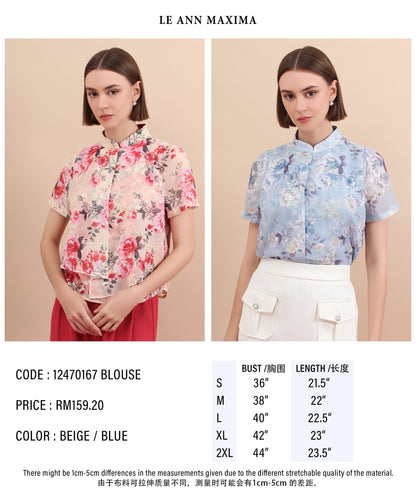 Mandarin Collar Blouse