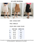 Henley Organza Hem Midi Skirt