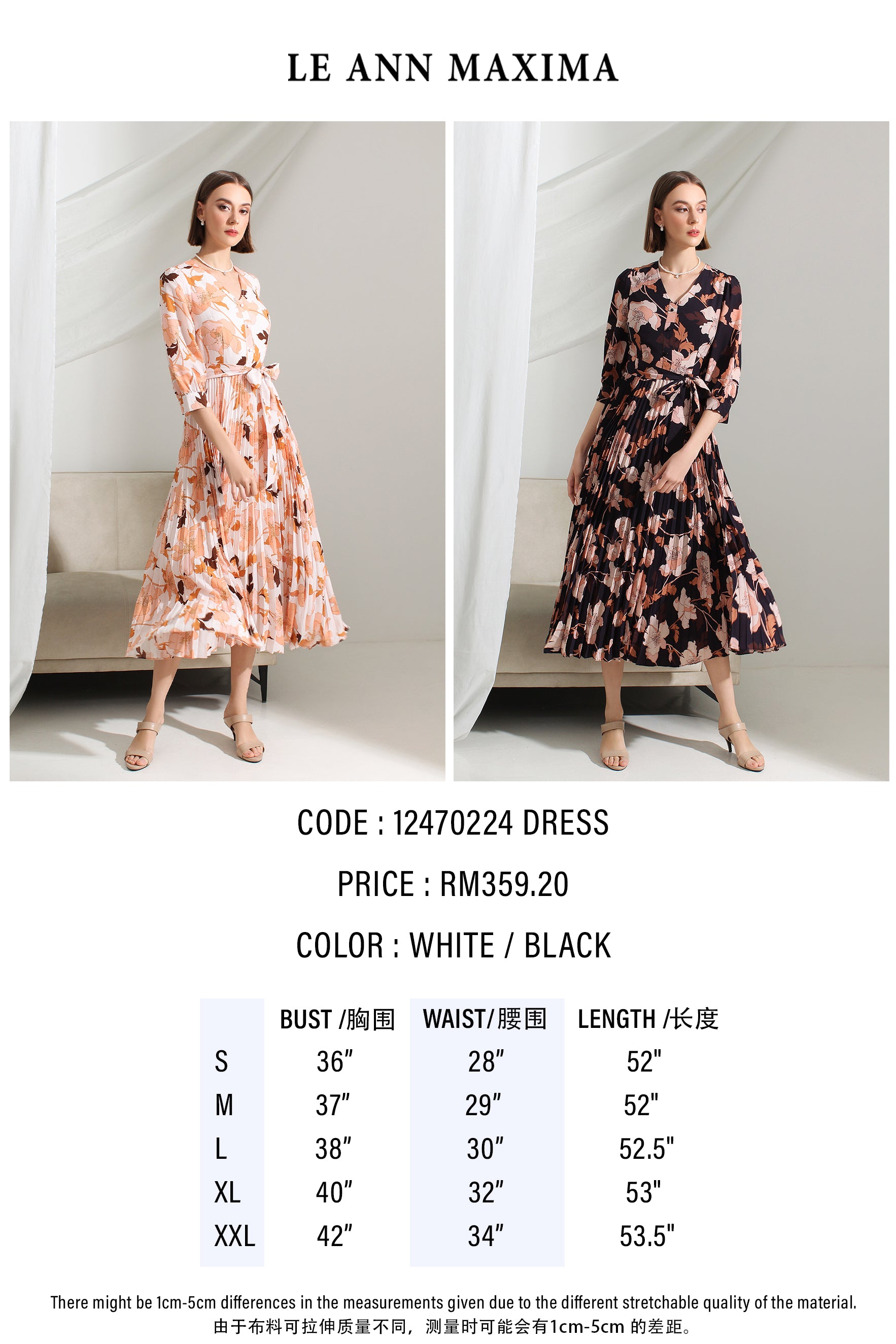 Elle Chiffon Pleated Midi Dress