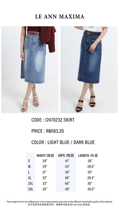 Denim Midi Skirt
