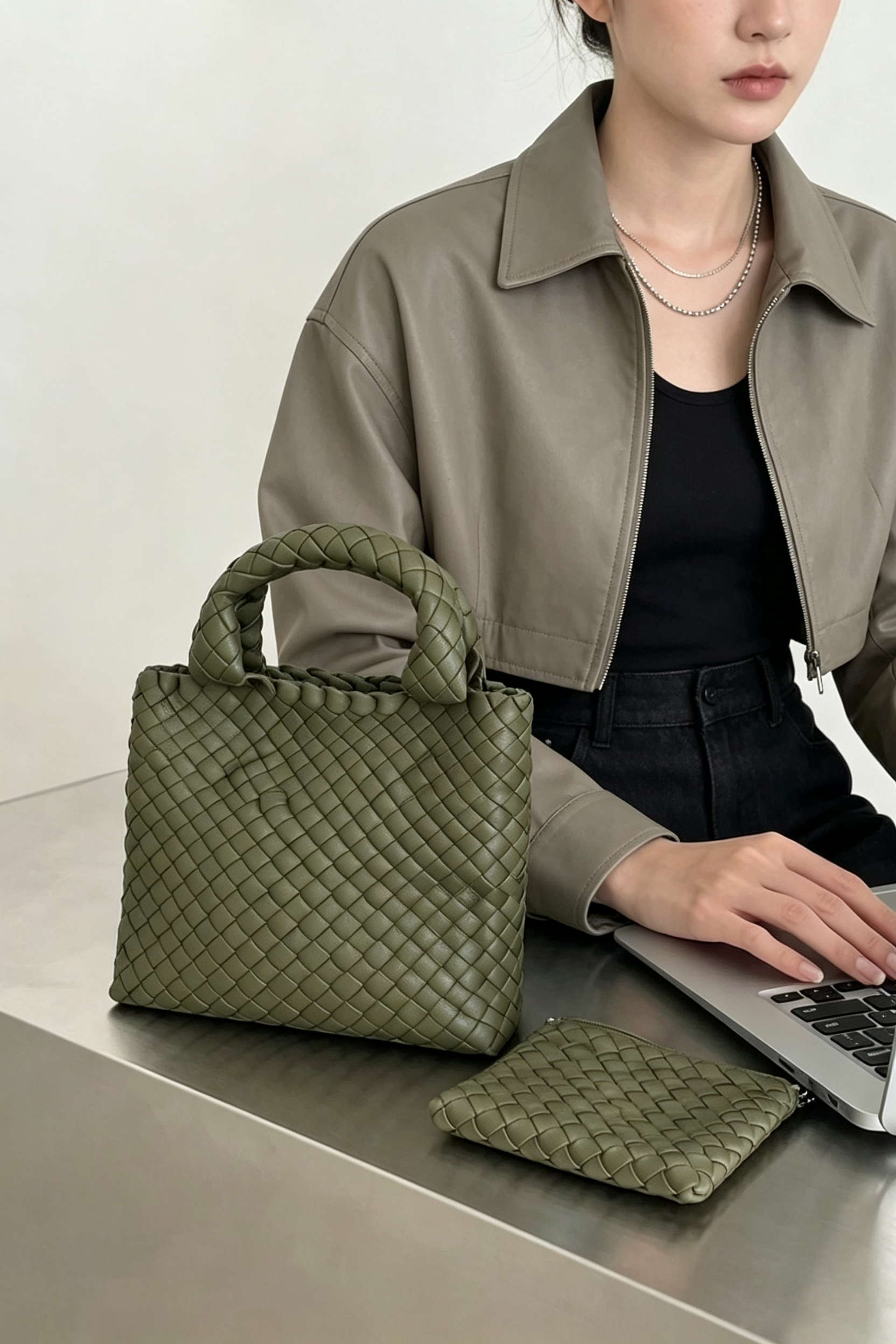 Mini Woven Tote Bag