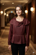 Burgandy Blouse (L size)