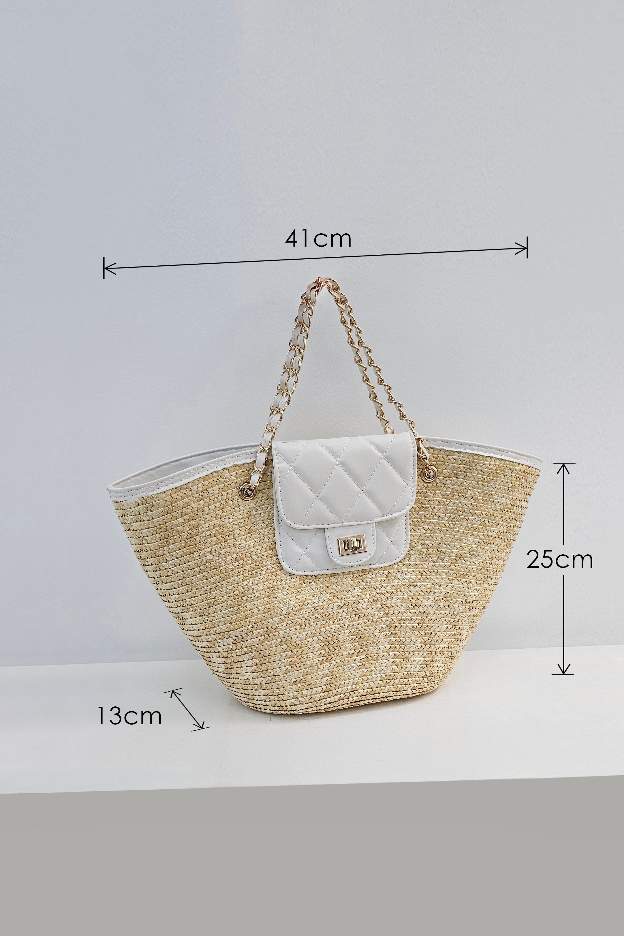Woven Straw Tote Bag