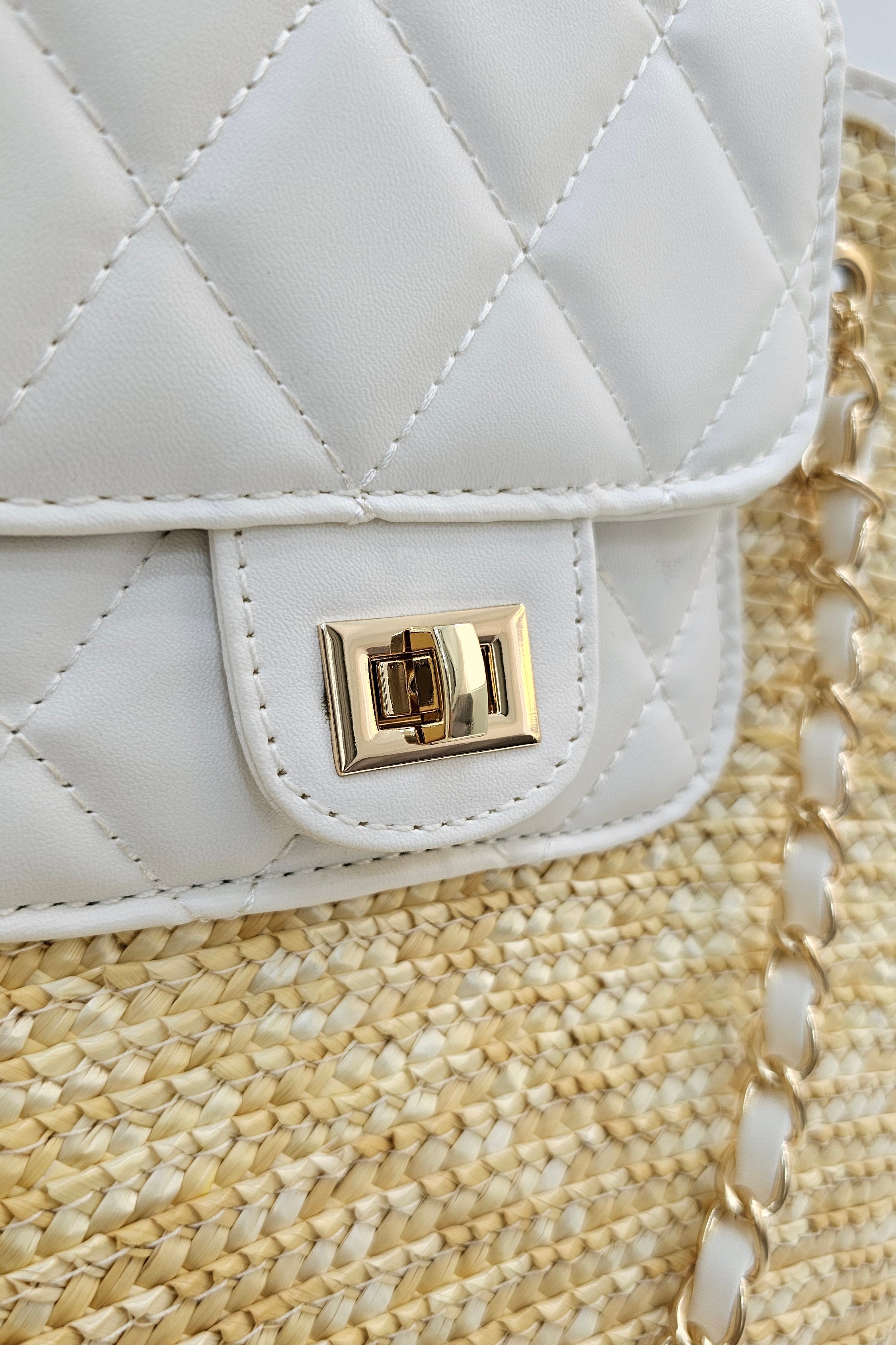 Woven Straw Tote Bag
