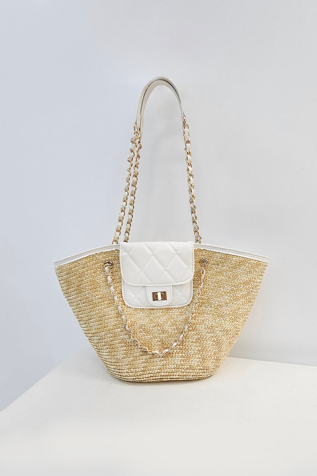 Woven Straw Tote Bag