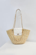 Woven Straw Tote Bag
