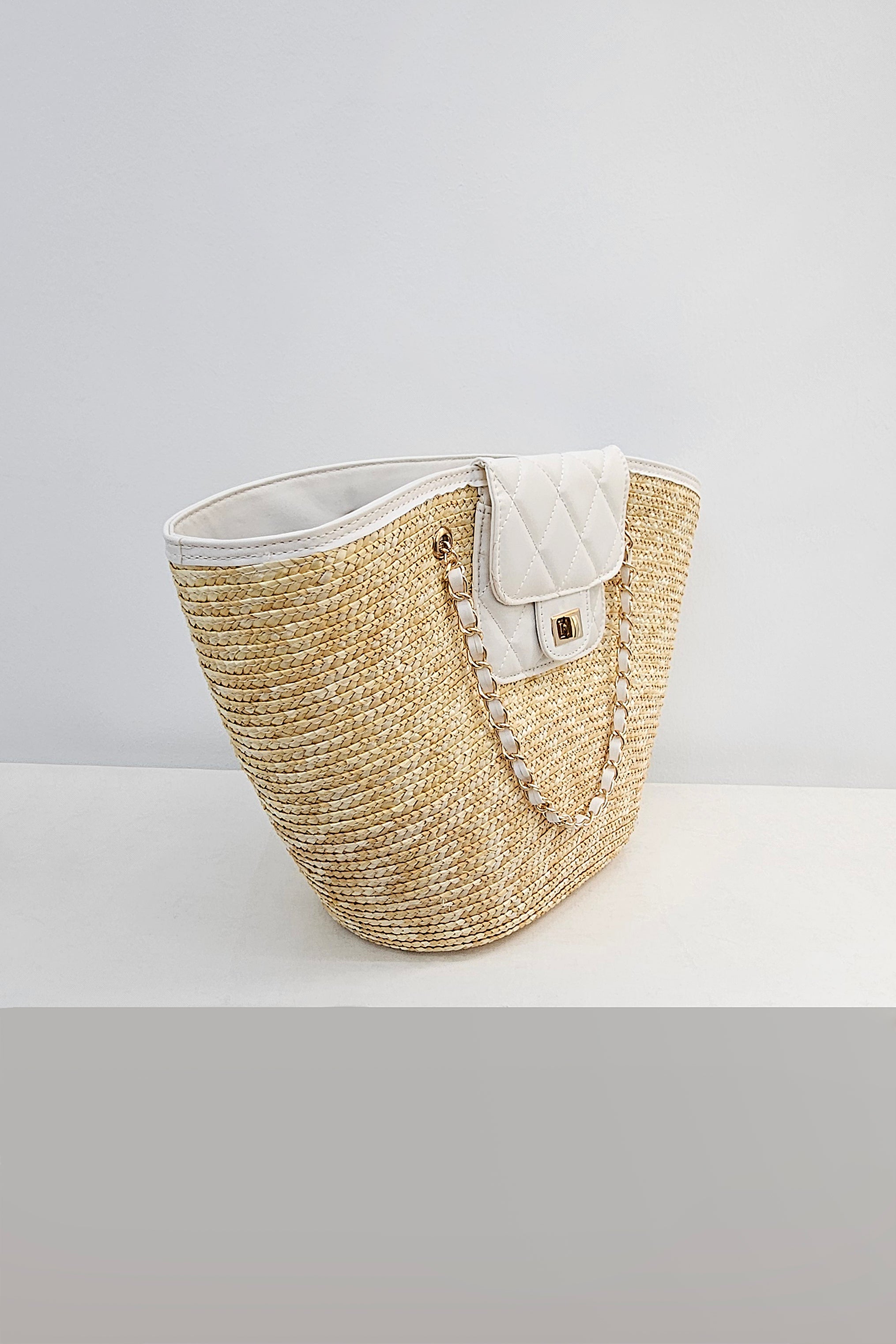 Woven Straw Tote Bag