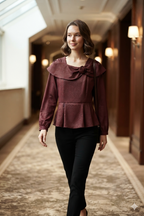 Burgandy Blouse (L size)