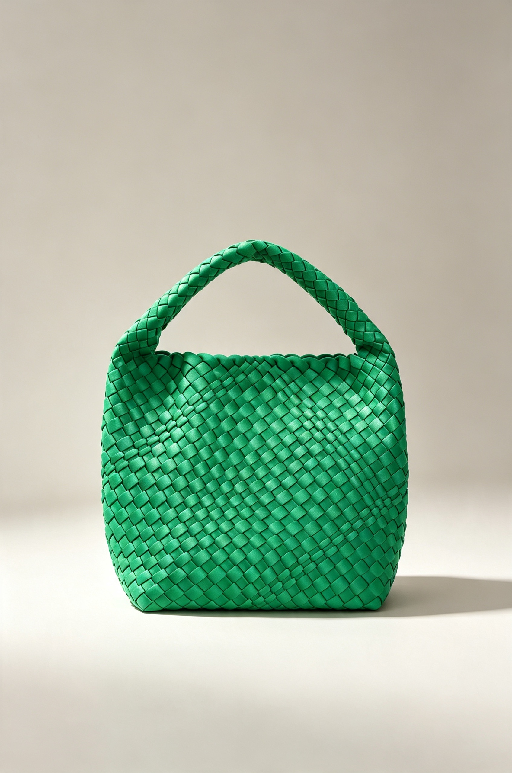 Faux Leather Woven Bag
