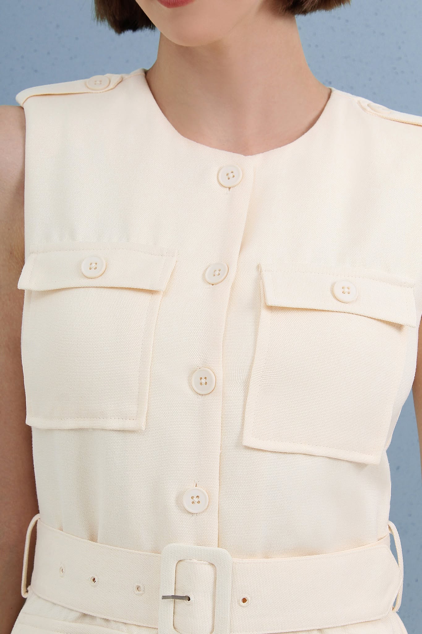 Hera Button Front Mini Dress