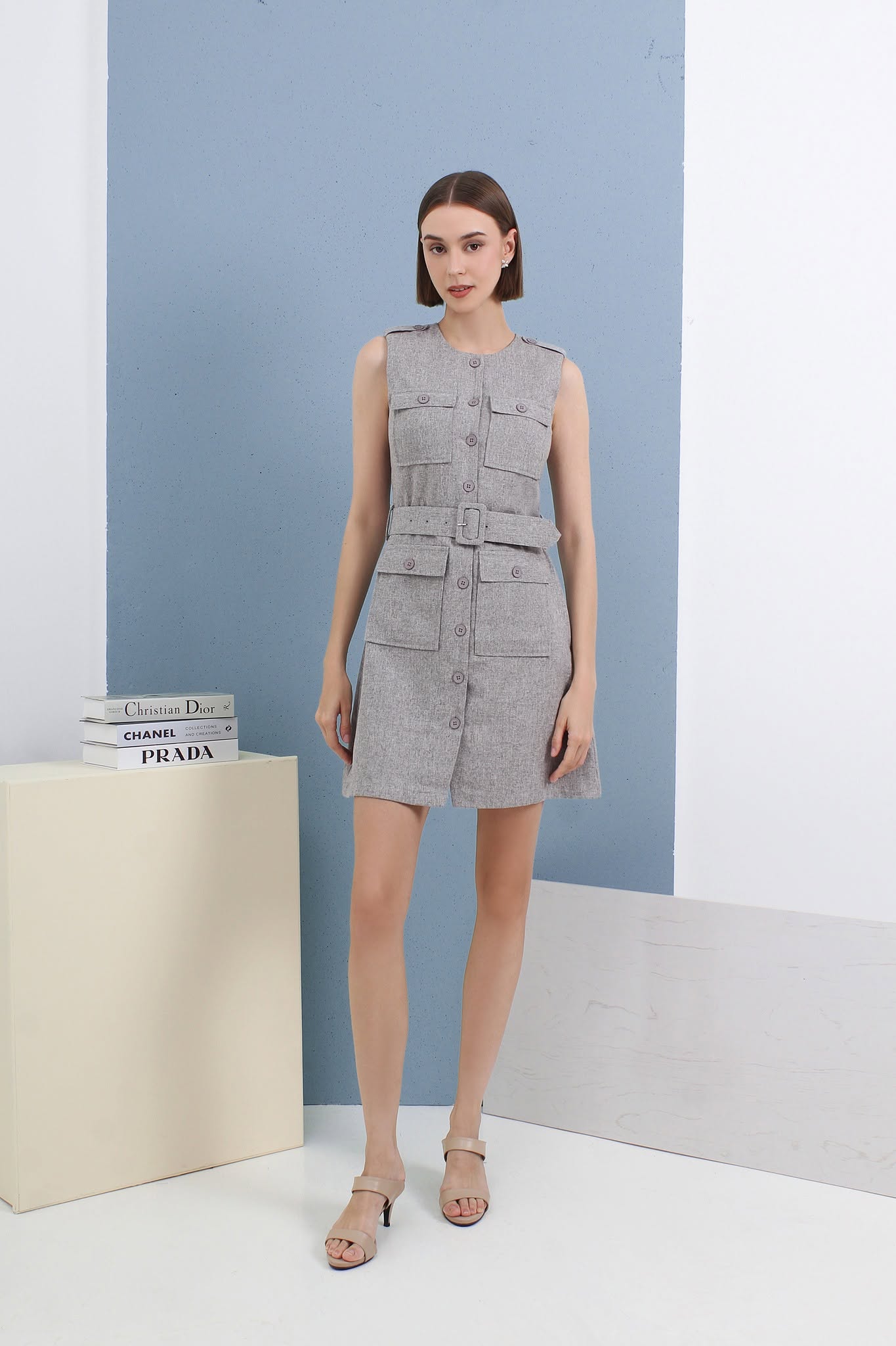 Hera Button Front Mini Dress