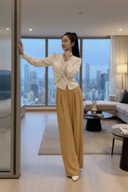 Satin Twist Detail Blouse