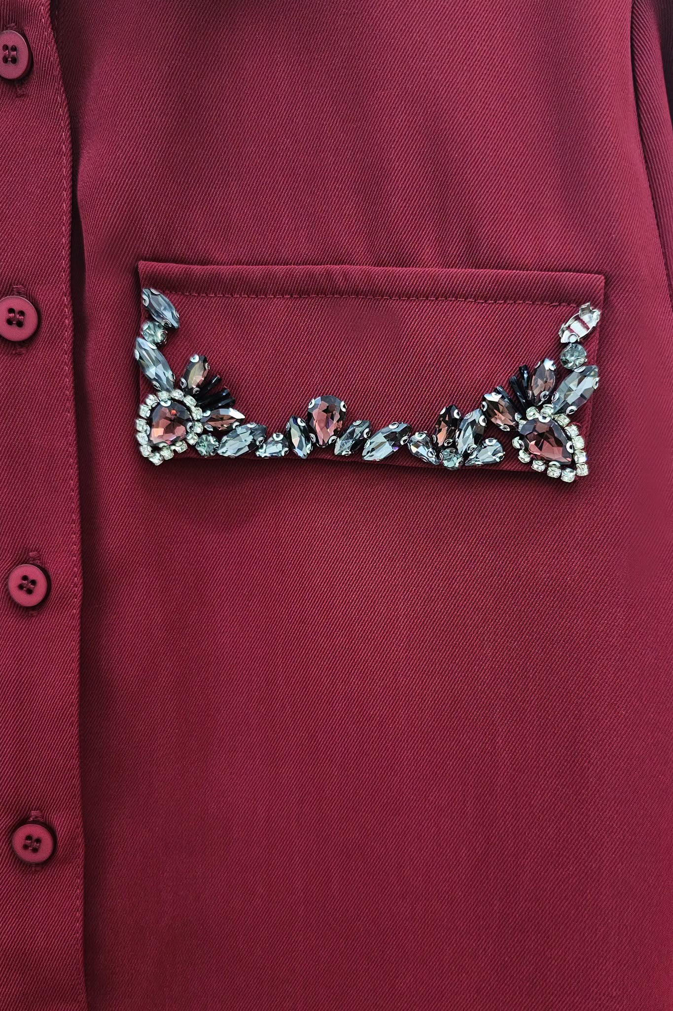 Button Shirt with Jewel Detailing
