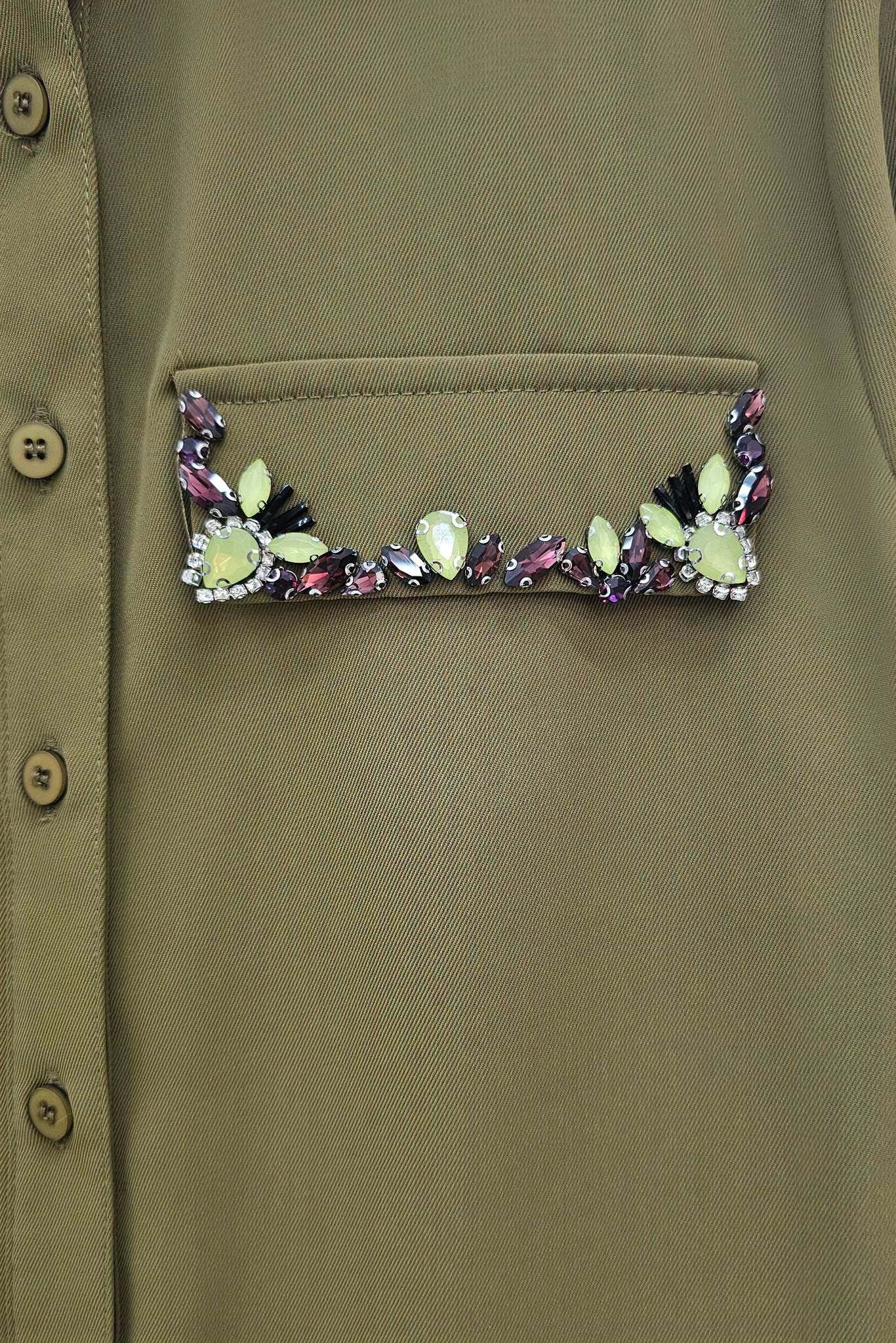 Button Shirt with Jewel Detailing
