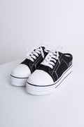 Black White Platform Women Sneakers