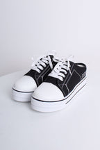 Black White Platform Women Sneakers