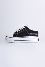 Black White Platform Women Sneakers