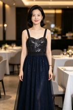 Sequin Flare Dress
