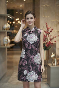 紫华绮梦旗袍 Peony Purple Cheongsam (XL size)