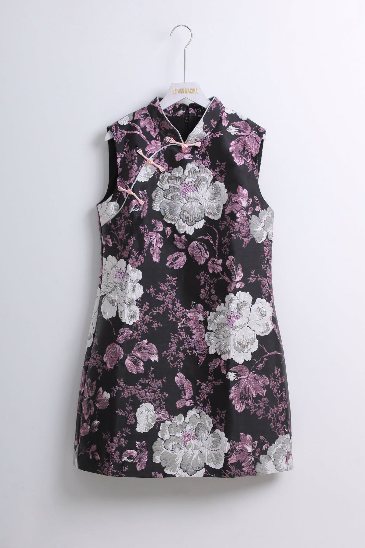 紫华绮梦旗袍 Peony Purple Cheongsam (XL size)